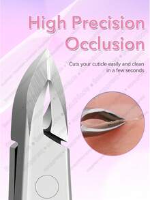 BeautNicole 1pc Stainless Steel Nail Clipper Nail Care Tool Double Spring Nail Trimmer Scissors With Sharp Blades - Silver - View 3