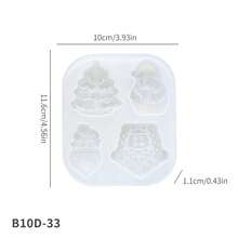 DIY Christmas Epoxy Resin Mold Santa House Wine Glass Bottle Tree Silicone Mould For Keychain Gypsum Decor - A - View 12