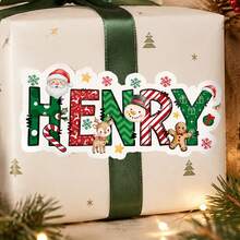 Custom Christmas Name Stickers, Personalized Holiday Letter Decals, Customized Gift Wrap Labels, Customizable Name Stickers For Presents, Christmas Party Decor, Xmas Label Sticke, Holiday Envelope Seals, Holiday Gift Tags 2026,Christmas Gift Stickers - Style B - View 6