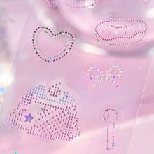 Pita Washi PET Transparan dengan Pola Rhinestone Berstempel Foil, Berbagai Gaya Pita Dekoratif Berkilau, Cocok untuk Dekorasi Kartu Foto, Kerajinan DIY, dan Hiasan Scrapbook - A - View 5