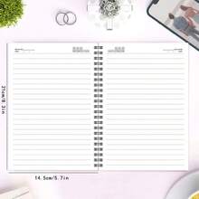 A5 Spiral Notebook, 100 Pages, 50 Sheets, 2D Flat Christmas Gift Box Tree Lid Pattern Cover, Wire-O Binding Lined Notebook, Holiday Theme Stationery, Back To School Supplies, Christmas Gift Notebook - Minimalist Christmas Style - View 5