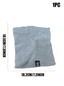 1/3pcs Men's Scarf With Letter Embroidery Patch And Ring Decor,Holiday,Travel - Multicolor - View 9