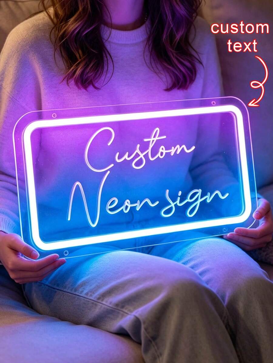 Custom Neon Wedding Decorations, Room Decor, USB Engraved Neon Lights, Back-To-School Season Custom Mother's Day Neon Lights, Personalized LED Neon Lights, Suitable For Walls, Commercial Bars, Home Stores, And Bedroom Decorations. Home Decor