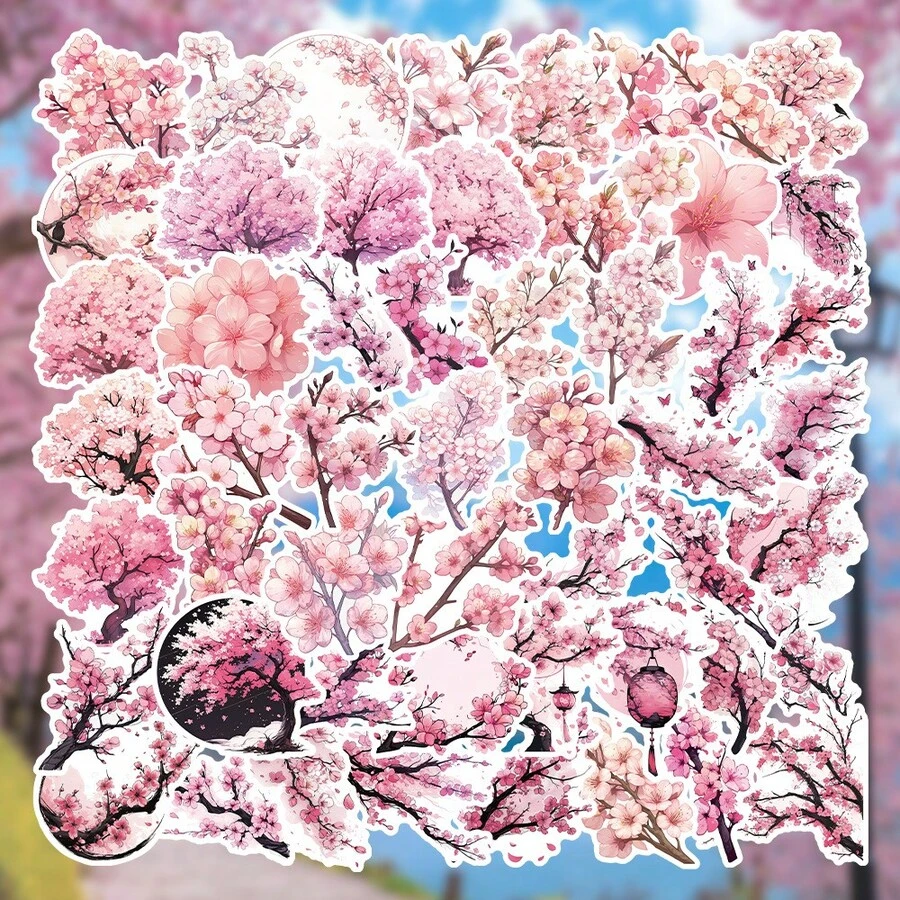多款 Ins 風格粉色與黑色甜酷貼紙，愛心與暗黑塗鴉貼紙，適用於筆記本、手機、行李箱