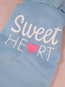 Pet Autumn/Winter Hooded Sweatshirt Letter Minimalist Style Cat & Dog Outdoor Wear - Baby Blue - View 4
