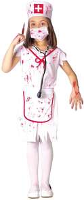 Rubies Zombie Nurse Costume For Girls, Terrifyingly Fun Complete Costume With Dress, Apron, Hat And Mask, Ideal For Halloween - NURSE 1 - View 1