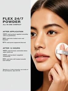 J.M.C.Y Oil-Control Setting Powder Compact, Soft-Focus Fine Powder, Long-Lasting And Non-Cakey, Suitable For Dry And Oily Skin, Natural Finish, Beginner-Friendly, Essential For Autumn/Winter Makeup, Perfect For Christmas And Halloween Looks - P01 PORCELAIN GLOW - View 3