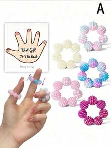 Adjustable Sensory Bead Toys, Multiple Colors Available, Suitable For Adults, Sensory Toys, Finger Toys Rings, Creative Magnetic Toys, Office Focus And Relaxation Rings - Multicolor - View 11