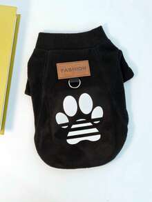 Comfortable And Cute Pet Clothing With Footprint Patterns, Plush Base Sweater That Can Be Pulled When Going Out. Hoodies Suitable For Daily Walking Of Cats And Dogs, With Multiple Colors To Choose From - Multicolor - View 25