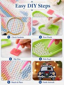 Custom Photo Car Pearl Painting Set, DIY 3D Diamond Painting Hanging Decor, Christmas Tree Home Decoration, Handmade Gift, Suitable For Pet Lovers Women Girls - Multicolor - View 8