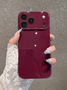 Heart-Shaped Full Coverage Anti-Drop Phone Case Compatible With IPhone 18 Pro Max/18 Pro/18/17 Pro Max/17 Pro/17/16 Pro Max/16/16 Pro/16 Plus/15/15 Pro Max/15 Pro/15 Plus/11/12/13/14 Pro Max/12 Pro/12 Pro Max/13 Pro/13 Pro Max/7 Plus/14 Pro/14 Pro Max/14 Plus Soft Protective Cover, Luxury Rhinestone Crystal Design, Style Premium Feel - Plum Purple - Heart-shaped Edge - View 4