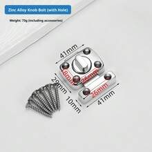 Zinc Alloy Door Lock Latch, 1/2/4 Pcs Rotating Door Bolt For Sliding & Swinging Doors, Water Resistant Security Latch For Bedroom, Bathroom, Cabinet And Home Use - Multi-color - View 16