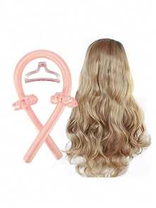 Set Pengeriting Rambut Tanpa Panas Satin 4 Buah, Termasuk Batang Pengeriting, Bando, Karet Rambut, dan Jepit Rambut, Cocok untuk Mengeriting Semalaman dan Menata Rambut Panjang Tanpa Panas - MultiWarna - View 2