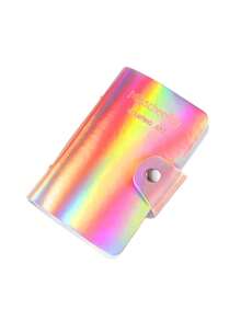 1PC 20-Pocket Laser Nail Stamping Plate Storage Book, Nail Template Organizer Display Album For Nail Art Plates And Stickers, Rectangle Nail Art Storage Case, For Daily Nail Art And Collection - Multicolor - View 7