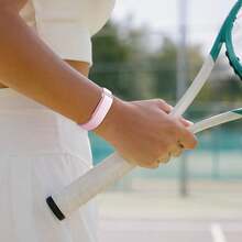 Woven Nylon Watch Band Compatible With Google Air Fitness Tracker, Screenless Health Tracker Replacement Wristband, Air Hook And Loop Strap, Adjustable Soft Breathable Lightweight Sports Wristband, Unisex Suitable For Running, Fitness, Daily Wear And Student Use - Baby Pink - View 6