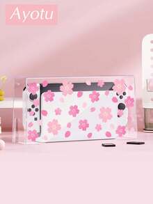 Ayotu Compatible With Switch/Switch OLED/Switch Lite Sakura & Petal Pattern Game Console Shell And Accessories, Package Includes Protective Case, Storage Bag, Dock Shell, Controller Protective Sleeve And Other Multiple Style Accessories To Choose From, Autumn Romance, Back To School Gift/Birthday Gift/Anniversary Gift. - View 11