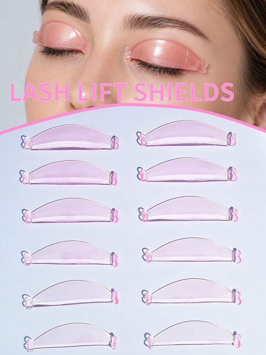 Lomansa New 12pcs Eyelash Curler Pads, Super Strong Adhesion & Comfortable, Suitable For Most Eyelash Lengths, Reusable - Multicolor - View 1