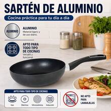 28 Cm Aluminum Wok With Ergonomic Handle For Kitchen, Chinese-Style Deep Frying Pan For Stir-Frying And Simmering, Sturdy And Durable Cookware - View 5