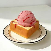 Realistic Ice Cream Toast Squishy Slow Rebound Soft Rubber Stress Relief Toy, Cute Model Desktop Decoration, Creative Stress Relief Gift - Multicolor - View 9