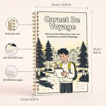 French Travel Journal Carnet De Voyage (French Version) - Trip Planner For Overwhelm Relief, Packing Checklist And Daily Activity Logbook For Self-Improvement Seekers And Busy Professionals - A5 - View 2