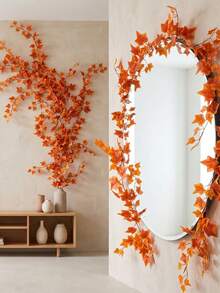 人造常春藤藤蔓花環 1件/2件 200cm 絲綢布料 家具裝飾、秋季裝飾、感恩節、樓梯門窗裝飾、四季通用裝飾、DIY裝飾 - 商超爬山虎-秋色. - 查看 6