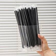 1pc Transparent Bar Straw Storage Box, Small Disposable Cup Organizer, Suitable For Straws, Coffee Stirrers, Disposable Cups And Capsule Coffee Storage Organizer - Multicolor - View 7