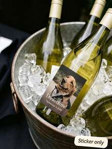Custom Photo Wine Labels - Personalized Wedding Bottle Labels With Name And Date, Waterproof Anniversary Party Stickers - Multicolor - View 4