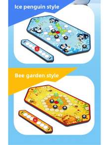 Family Parent-Child Magnetic Curved Ball Desktop Game, 2-Player Competitive Launching Strategy Board Game, Built-In Magnetic Adsorption For Stable Placement, Fun Curved Path Battle, Simple Game Rules, Cartoon Exquisite Game Board, Develop Children's Thinking Ability, Home Gathering Team Building, Children's Birthday Holiday Gift Toy - Multicolor - View 5