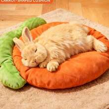 1 buah Kasur Hewan Peliharaan Berbentuk Wortel, Cocok untuk Hewan Kecil, Bantal Lembut dan Empuk Berwarna Oranye dan Hijau, Cocok untuk Kelinci, Guinea Pig, Sarang Tidur yang Nyaman, Cocok untuk Penggunaan di Dalam Rumah, Hadiah Ideal untuk Ulang Tahun, Hari Valentine, Paskah - MultiWarna - View 8