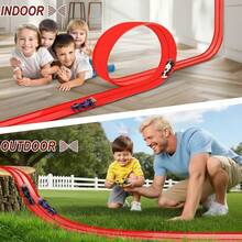 4 Racing Cars DIY Puzzle Track Car Assembly Toy Interchangeable Tracks Creative Hands-On Educational Ideal Gift For Boys Girls Birthday Holiday Gift - Red - View 5