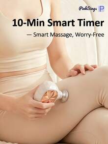 PinkSings Mini Massage Gun - Compact Handheld Muscle Massager With Percussive Deep Tissue Function, 4 Adjustable Vibration Frequencies & 5 Interchangeable Massage Heads - Portable Pocket Massage Gun, Suitable For Gym, Travel, Office - Gold - View 5