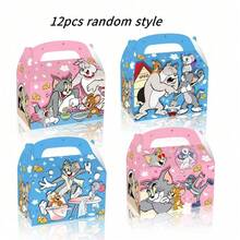 Warner Bros 12pcs/4pcs Tom And Jerry Cartoon Party Boxes, Cartoon Theme Candy Boxes, Classic Cartoon Party Gifts, Collectible Toy Gift Boxes, Birthday Party Candy Bag Fillers, Holiday Surprise Gifts.Halloween & Christmas Gifts.(Random Style) - Multicolor - View 14