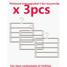 Multi-Layer Pants Rack - Space-Saving Foldable Design, Helps Efficiently Organize Your Closet; Suitable For Jeans, Leggings And Casual Pants Plastic Multi-Layer Pants Rack; Features Non-Marking Anti-Slip Storage Function, Easy To Assemble,Travel Essential,Room Décor - View 15