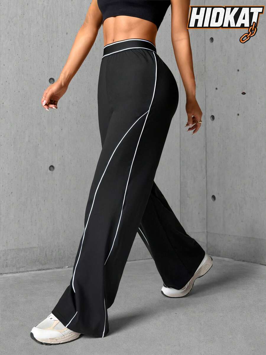 Hidkat Women's Soft Breathable Running Fitness Casual Sports Pants, Spring/Summer Athletic Casual Style - Black - View 1