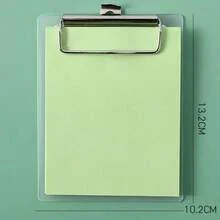1 Set Random Color Mini Transparent Binder, With Color-Coded Memo Pad, Portable Folder Storage Set, Built-In Writing Pad And Paper Clip, Suitable For Office, Study, Travel And Other Scenes - Small Clip Notebook - View 13