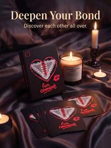 50-Piece Romantic Date Night Card Game For Couples, Spark Joy & Deep Connection, Romantic Interactive Challenges For Him And Her, Engaging Two-Player Evening Board Game, Perfect Anniversary & Birthday Present - Multicolor - View 3