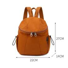 "Small Size" 1pc Minimalist Solid Color Fashion Small Multifunctional Double-Strap Storage Bag Small Capacity Fitness Backpack Versatile Women's Shopping Work Double Shoulder Bag Small Soft Bag Water-Resistant Fabric Portable Lightweight Mini Fitness Bag Gym 2026 Winter New Thanksgiving Gift Christmas New Year Gift - Multicolor - View 12