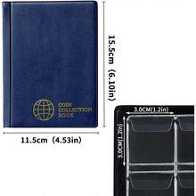 紀念幣收藏收納相簿 硬殼硬皮幣收納書 透明內袋展示相簿 便攜式硬幣整理書 防塵硬幣收藏展示相簿 硬幣分類活頁夾 用於硬幣收藏分類與收納 桌面收藏收納配件 硬幣收藏愛好禮物 - 多色 - 查看 2
