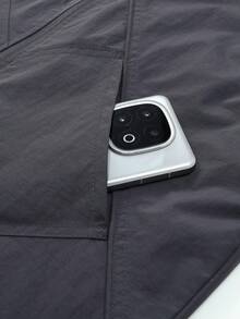 Men's Autumn Minimalist Thin Fashion Casual Raglan Sleeve Solid Color Stand Collar Jacket - Grey - View 5