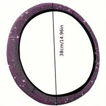 1-Piece Rhinestone Car Steering Wheel Cover, Shiny Diamond Steering Wheel Cover, No Inner Ring, Women's Car Interior Accessories - Steering Wheel Cover - View 4