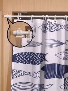 1/4/8pcs Self-Adhesive Adjustable Curtain Rod Hooks And Brackets, No-Drill Wall Mount Rod Holders, Multi-Purpose For Bathroom, Kitchen And Hotel, Suitable For 1-2cm Diameter Curtain Rods, Suitable For Bathroom Use - Multicolor - View 4