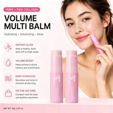 PDRN Pink Collagen Volume Multi Balm Stick 5% Volufiline Hidratante, Reduce Líneas de Expresión, Ilumina Piel Opaca, Reafirmante, Voluminizador para Rostro, Ojos, Labios, Cuello, Frente, Líneas de Sonrisa Cuidado de la Piel - Barra multi-bálsamo de volumen con colágeno rosa PDRN - Ver 3