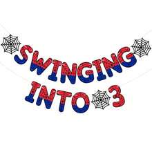 1Set,DIY String Spider Theme 3rd,4rd 5rd Birthday Banner Ghost Spider 3rd,4rd 5rd Birthday Decorations Party Supplies, 3rd,4rd 5rd Decorations For 3,4 ,5Year Old Prince Princess - Multicolor - 4 Years Old - View 13