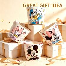 Mug Keramik Minnie Mouse Resmi Disney, Cangkir Kopi 200ML, Cangkir Air dengan Gambar Kartun Lucu, Cangkir Susu Sarapan di Rumah, Cangkir Minum Hadiah untuk Dapur - MultiWarna - View 3