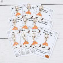 10pcs Cute Halloween Ghost Keychains, Ghost Theme Keychains, Perfect Gift For Halloween, Thanksgiving, Christmas And Other Holidays, Special Gift For Friends, Delicate Bag Charm - Multicolor - View 6