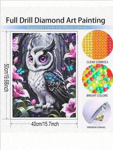 Owl Tree Diamond Painting Kits For Beginners DIY 5D Full Round Drill Diamond Art Dots Crafts For Home Wall Decor Gifts - round diamond - View 8
