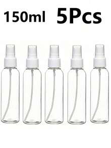 5pcs/Set Small Plastic Spray Bottles, Portable Refillable Containers, Suitable For Travel, Facial Mist And Perfume, Transparent PET Mini Sprayers, Travel Portable Cosmetic Accessories - Multicolor - View 12
