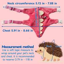 Turn Your Hedgehog Into A Little Dinosaur Soft Adjustable Walking Harness And Leash, Suitable For Small Pets - Multicolor - View 7
