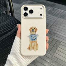 1pc Cute Golden Retriever Halloween Pattern TPU Soft Phone Case, Full Coverage Anti-Drop Protective Cover Compatible With IPhone 17 Pro Max/17/16 Pro Max/15/13/12/11/ S20 FE/A15/S24/A55/ Note 11/Note 12/Note 13 Pro - White - View 5