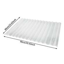 5 PCS 60cm X 1mm Translucent Corrugated Plastic Roofing Sheets, Splicable & Cuttable Outdoor Sun Protection Awning Panels For Greenhouse,  Patio Canopy, Pool Shed - Transparent - View 2